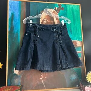 Free People Dark Blue Denim Skirt Size 6
